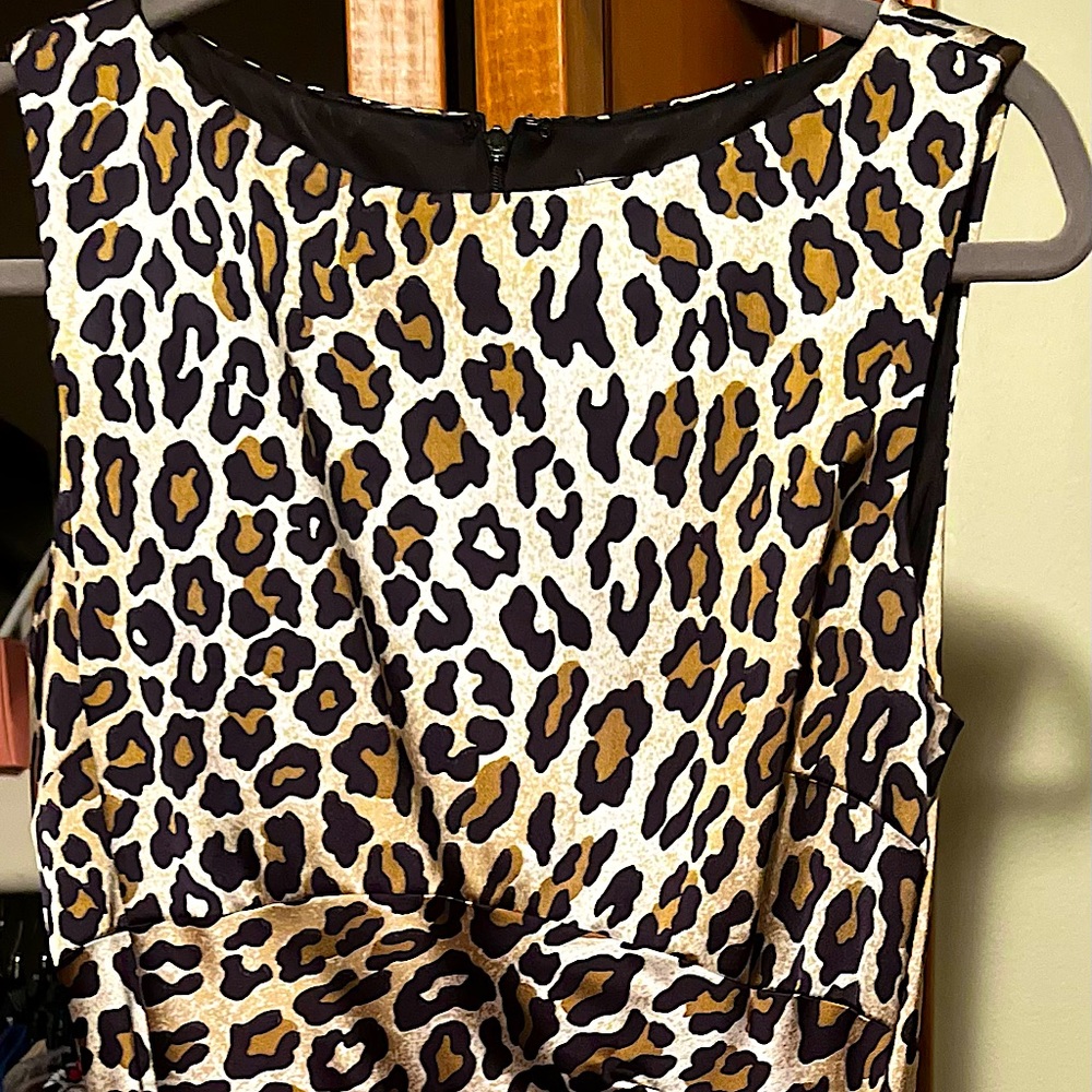 Beautiful after five sleeveless leopard dress.